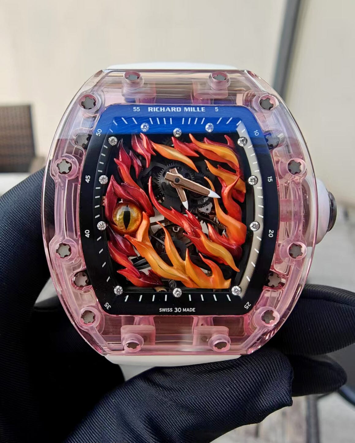 Richard Mille RM 26-02 Sapphire Evil Eye Tourbillon【AET REMOULD】理查德米勒水晶 RM 26 邪恶之眼 陀飞轮腕表 | WORLDTIMER