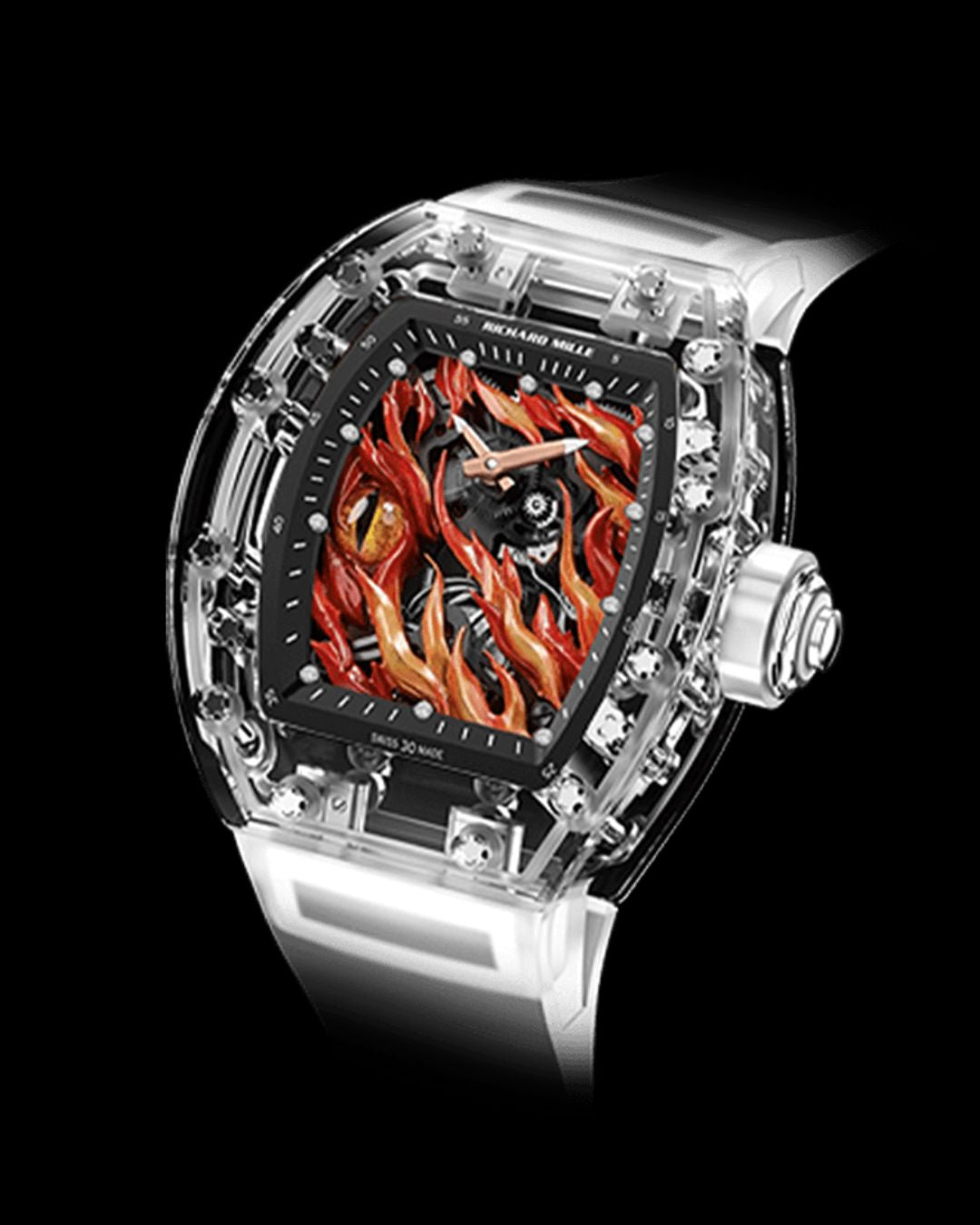 Richard Mille Sapphire RM 26-02 Evil Eye Tourbillon【AET REMOULD】理查德米勒水晶 RM 26 恶魔之眼 陀飞轮手表 | WORLDTIMER