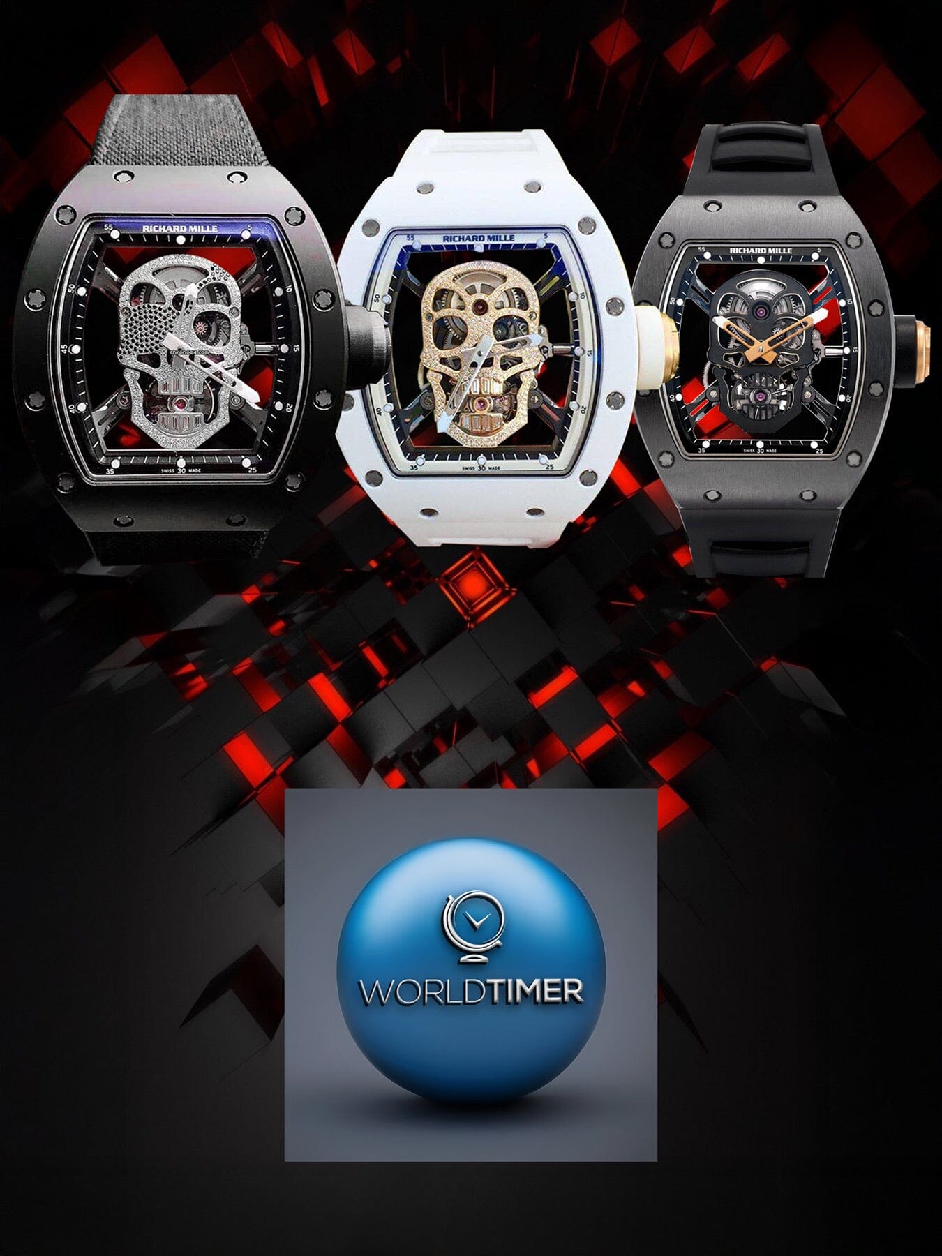 Richard Mille RM 26-02 Sapphire Evil Eye Tourbillon【AET REMOULD】理查德米勒水晶 RM 26 邪恶之眼 陀飞轮腕表 | WORLDTIMER