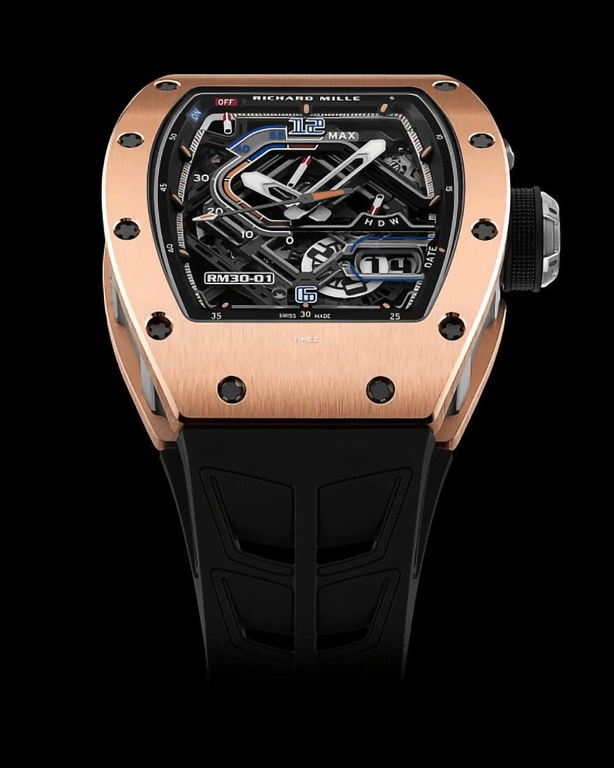 Richard Mille RM 30-01 Rose Gold Automatic Winding with Declutchable Rotor 理查德米勒 RM 30-01 玫瑰金 离合摆陀自动上链腕表 | WORLDTIMER