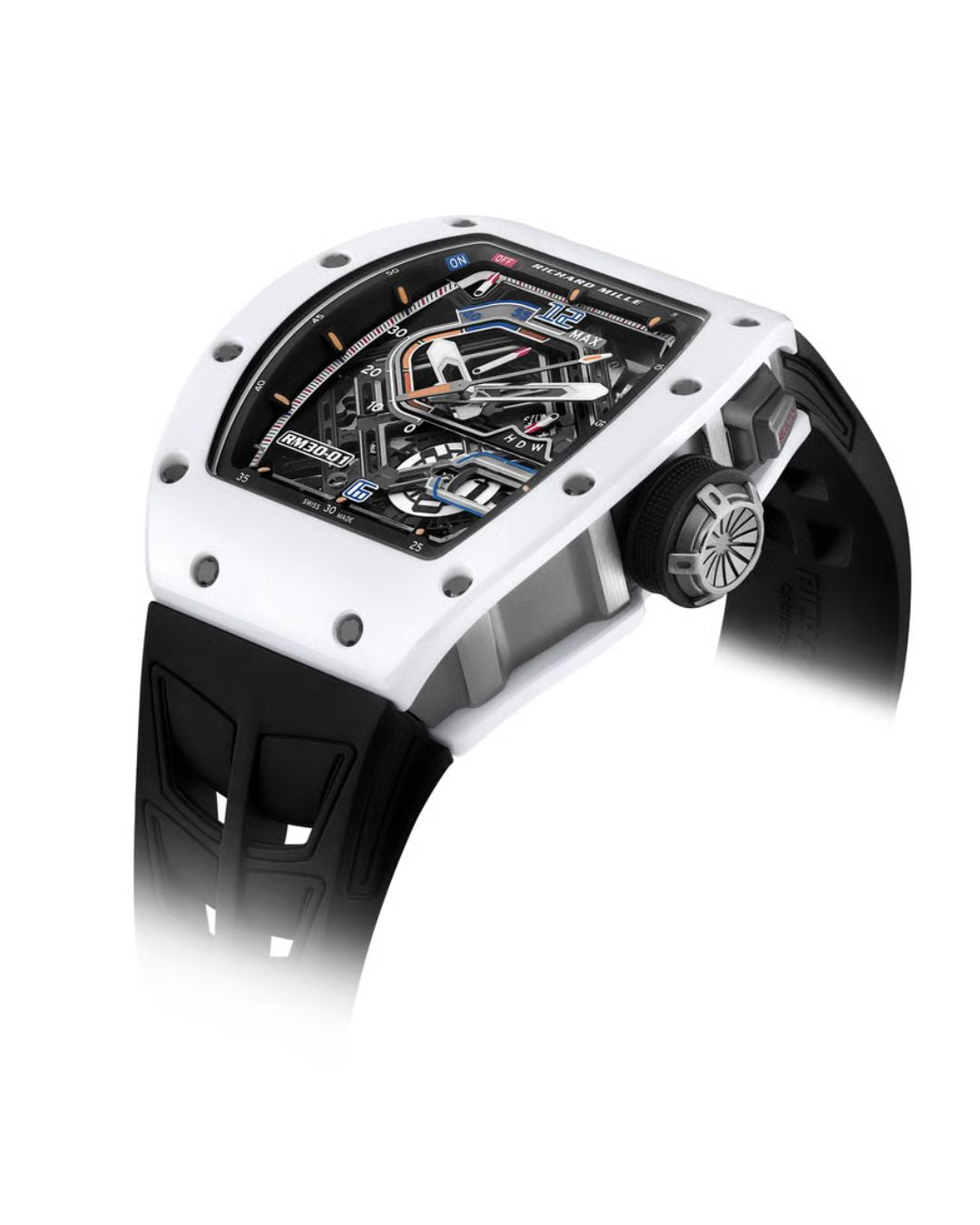 Richard Mille RM 30-01 Ceramic Declutchable Rotor 理查米尔 RM 30-01 白陶瓷 离合摆陀自动上链腕表 | WORLDTIMER