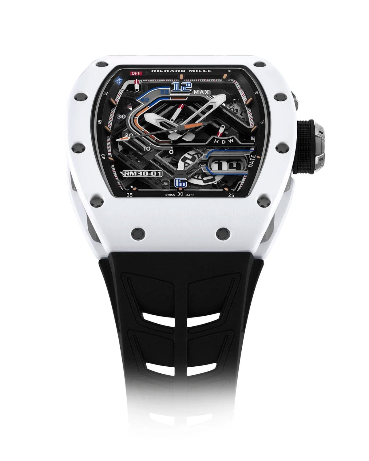 Richard Mille RM 30-01 White Ceramic Declutchable Rotor 理查米尔 RM 30-01 离合摆陀自动上链 白陶瓷腕表 | WORLDTIMER