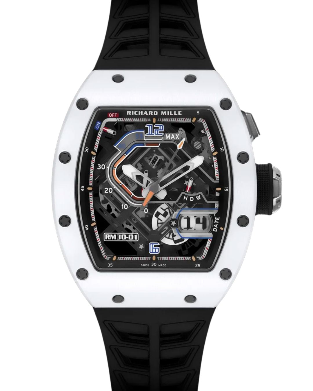 Richard Mille RM 30-01 White Ceramic Declutchable Rotor 理查米尔 RM 30-01 离合摆陀自动上链 白陶瓷腕表 | WORLDTIMER