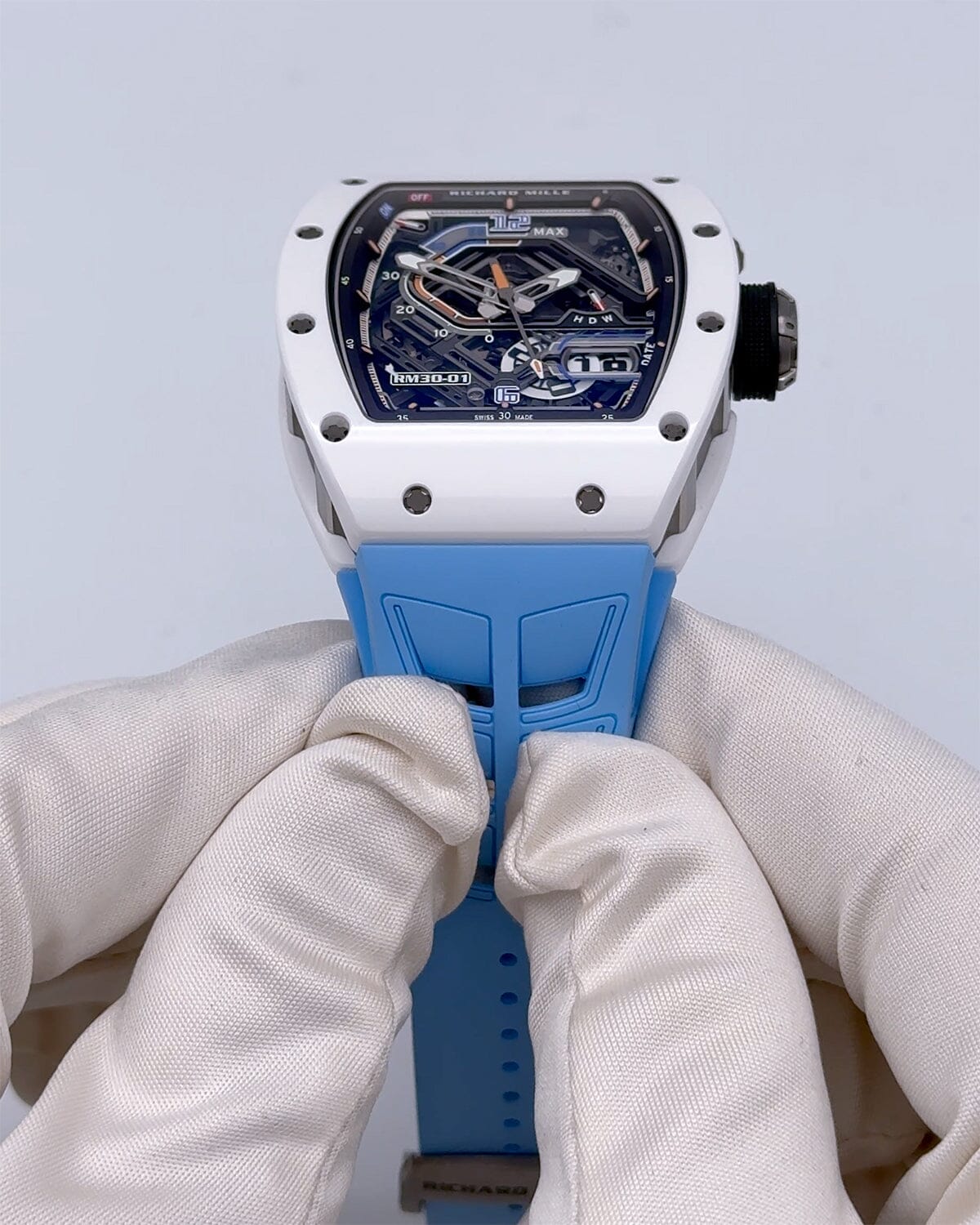 Richard Mille RM 30-01 White Ceramic Declutchable Rotor 理查米尔 RM 30-01 离合摆陀自动上链 白陶瓷腕表 | WORLDTIMER