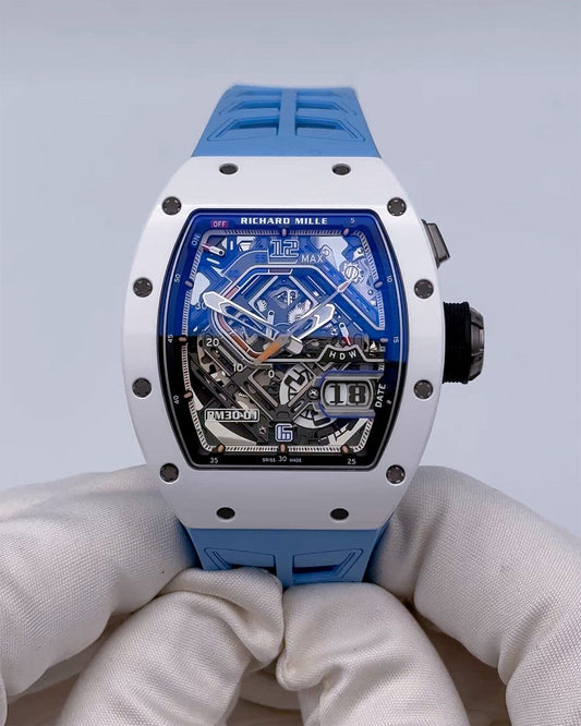 Richard Mille RM 30-01 White Ceramic Declutchable Rotor 理查米尔 RM 30-01 离合摆陀自动上链 白陶瓷腕表 | WORLDTIMER