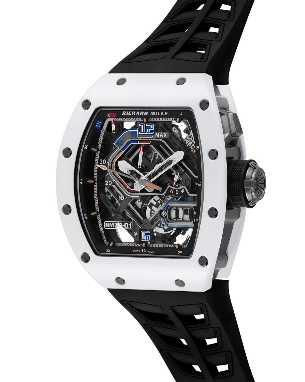 Richard Mille RM 30-01 White Ceramic Declutchable Rotor 理查米尔 RM 30-01 离合摆陀自动上链 白陶瓷腕表 | WORLDTIMER
