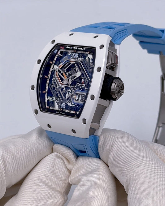 Richard Mille RM 30-01 White Ceramic Declutchable Rotor 理查米尔 RM 30-01 离合摆陀自动上链 白陶瓷腕表 | WORLDTIMER