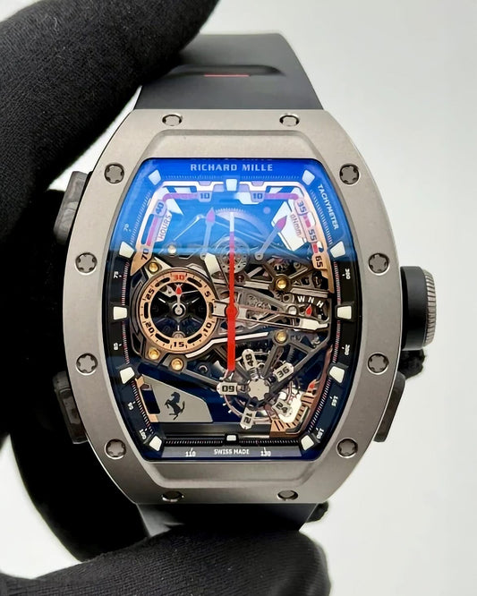 Richard Mille RM 43-01 Ferrari Tourbillon Split-Seconds Chronograph Titanium 理查德 RM 43-01 Ferrari 手动上链陀飞轮双秒追针计时码表 | WORLDTIMER