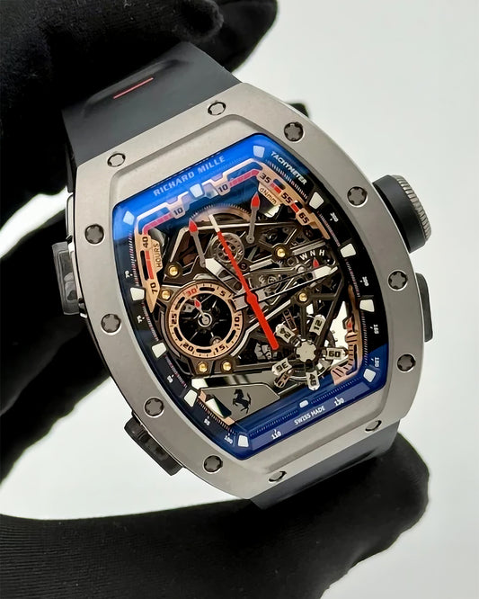 Richard Mille RM 43-01 Ferrari Tourbillon Split-Seconds Chronograph Titanium 理查德米尔 RM 43-01 Ferrari 手动上链陀飞轮双秒追针计时码表 | WORLDTIMER