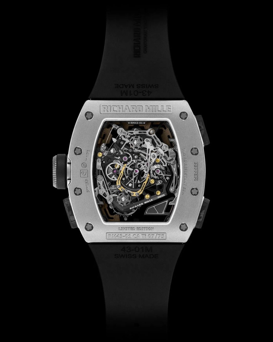 Richard Mille RM 43-01 Ferrari Tourbillon Split-Seconds Chronograph Titanium 理查德米勒 RM 43-01 Ferrari 手动上链陀飞轮双秒追针计时码表 | WORLDTIMER