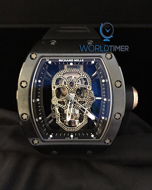 Richard Mille RM 52-01 Titanium Diamond Skull Tourbillon 理查德米勒 RM 52-01 镶钻骷髅头 钛金属陀飞轮腕表 | WORLDTIMER