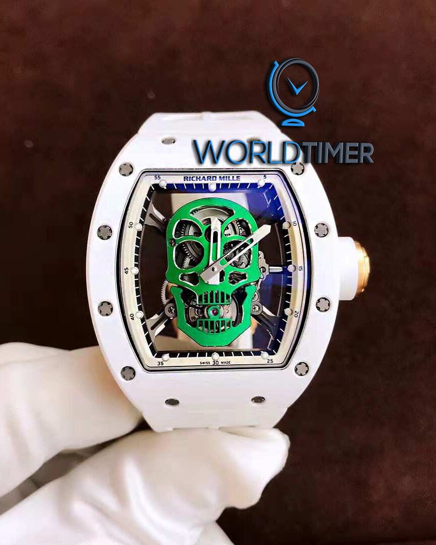Richard Mille RM 52-01 Green Skull Tourbillon 理查米尔 RM 52-01 绿色骷髅头 陀飞轮手表 | WORLDTIMER