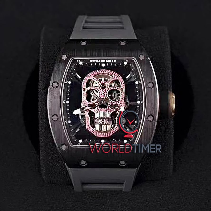 Richard Mille RM 52-01 Diamond Red Skull Tourbillon 理查米尔 RM 52-01 钻石红色骷髅头 陀飞轮手表 | WORLDTIMER