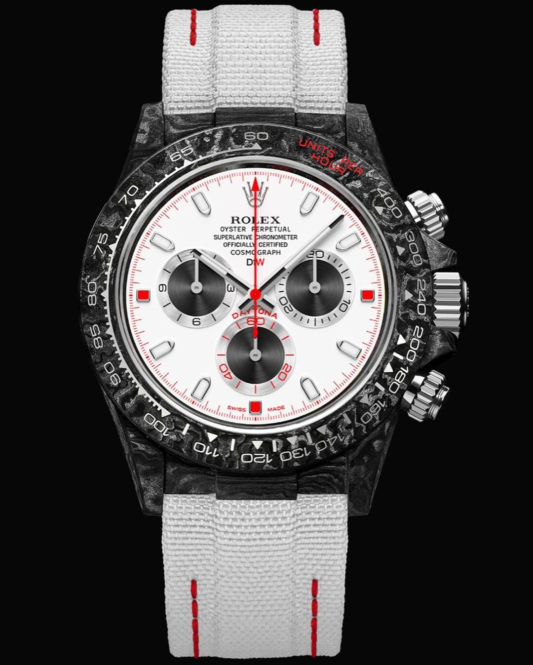 World Lightest Rolex Carbon Daytona DiW SPEEDSTER WHITE 全球最轻NTPT碳纤维 劳力士DiW地通拿 | WORLDTIMER