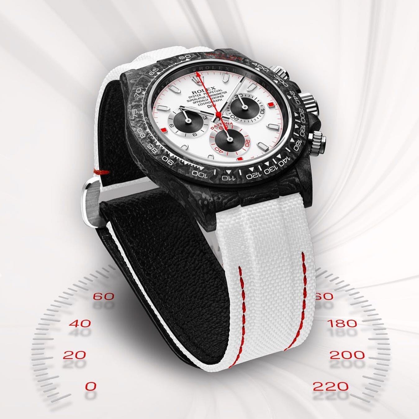World Lightest Rolex Carbon Daytona DiW SPEEDSTER WHITE 全球最轻NTPT碳纤维 劳力士DiW地通拿 | WORLDTIMER