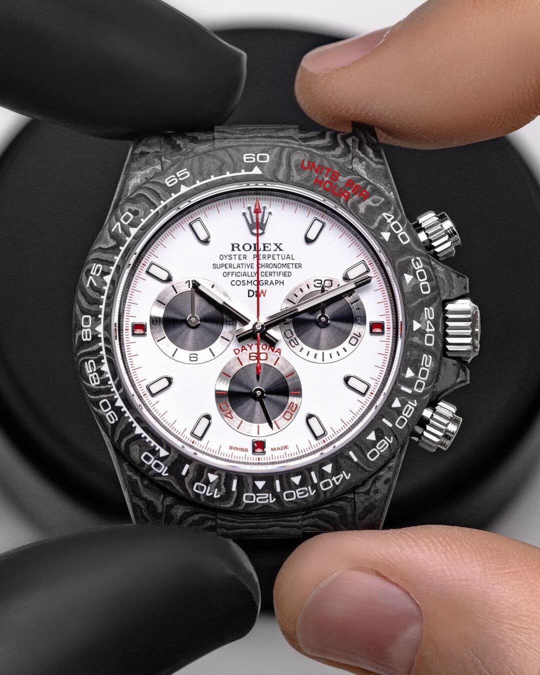 World Lightest Rolex Carbon Daytona DiW SPEEDSTER WHITE 全球最轻NTPT碳纤维 劳力士DiW地通拿 | WORLDTIMER