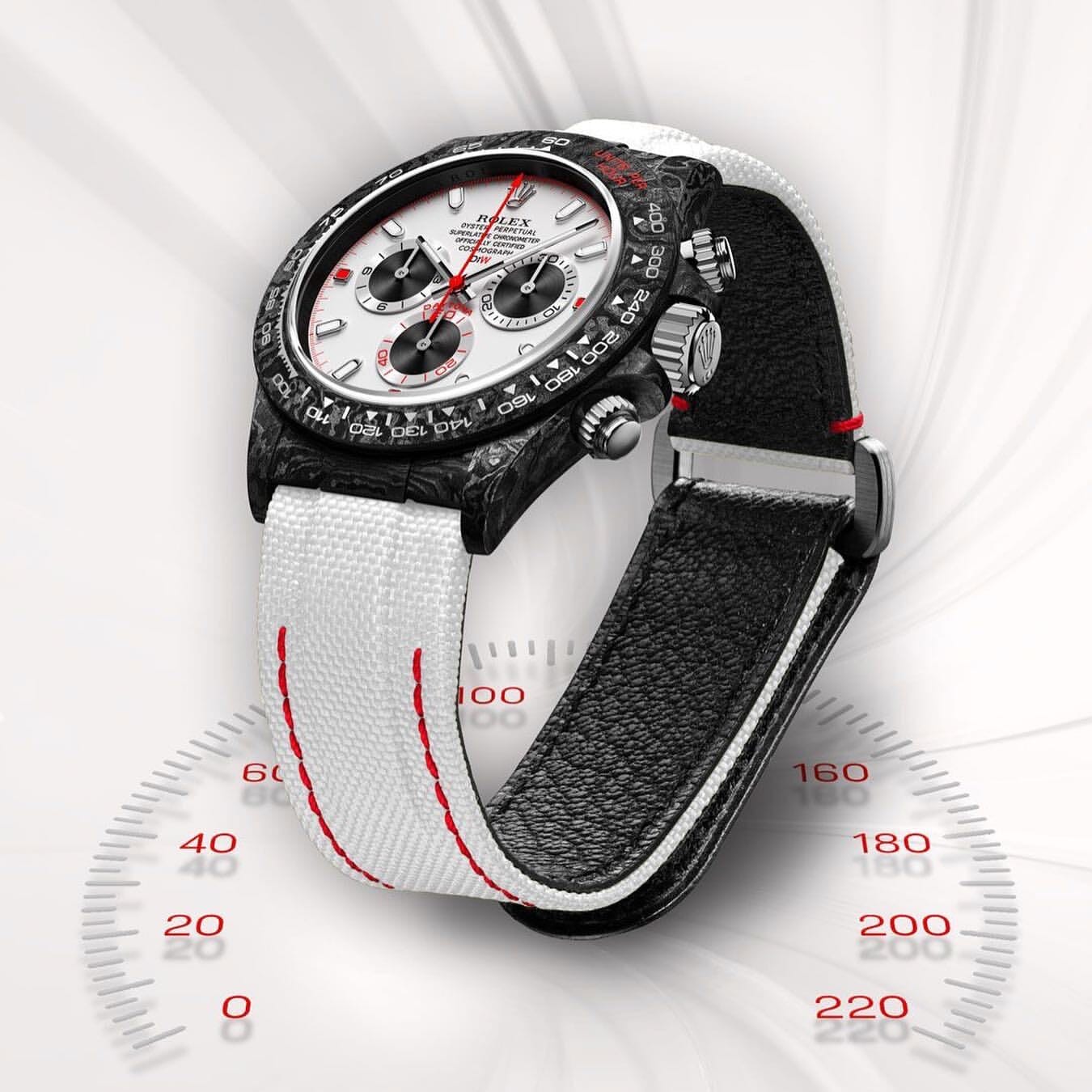 World Lightest Rolex Carbon Daytona DiW SPEEDSTER WHITE 全球最轻NTPT碳纤维 劳力士DiW地通拿 | WORLDTIMER