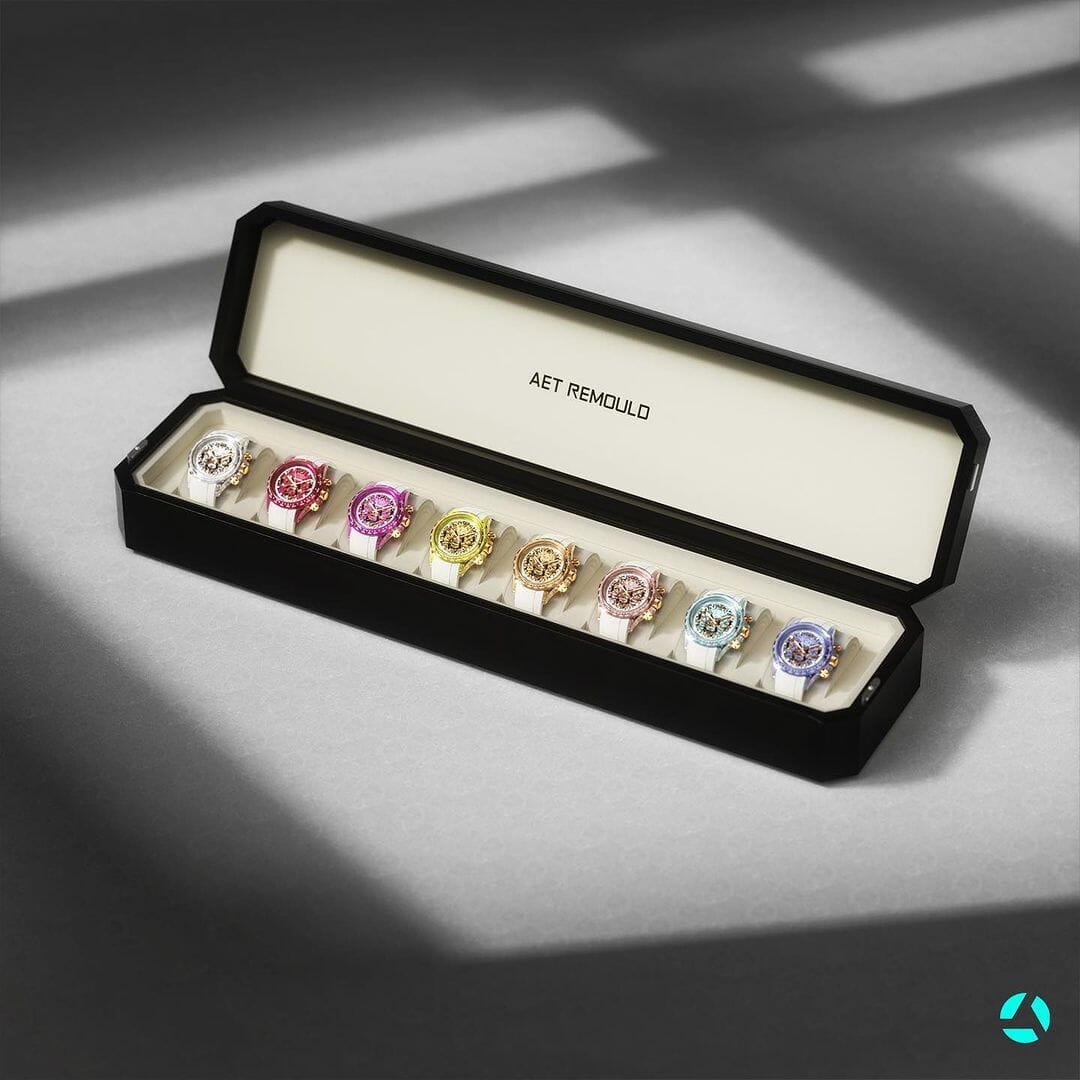 AET REMOULD: The Colorful Rolex Daytona Reimagined 重新定义奢华：劳力士 迪通拿 彩色蓝宝石透明版 | WORLDTIMER