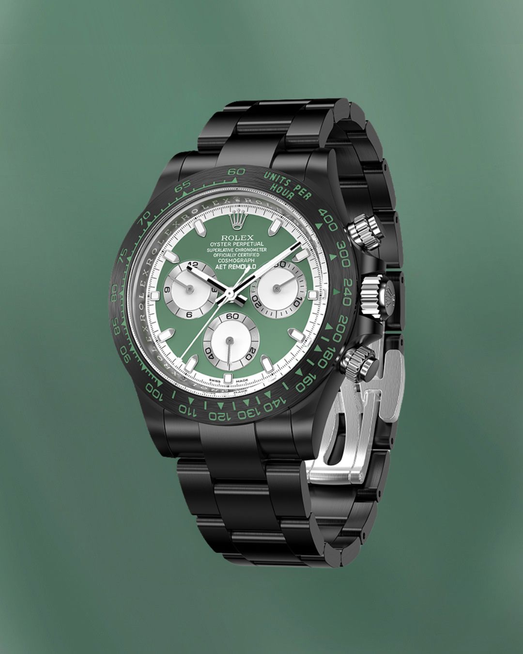 AET Remould Rolex Daytona "KASHMIR GREEN BLACK CERAMIC" 勞力士 地通拿 全陶瓷手錶 | WORLDTIMER
