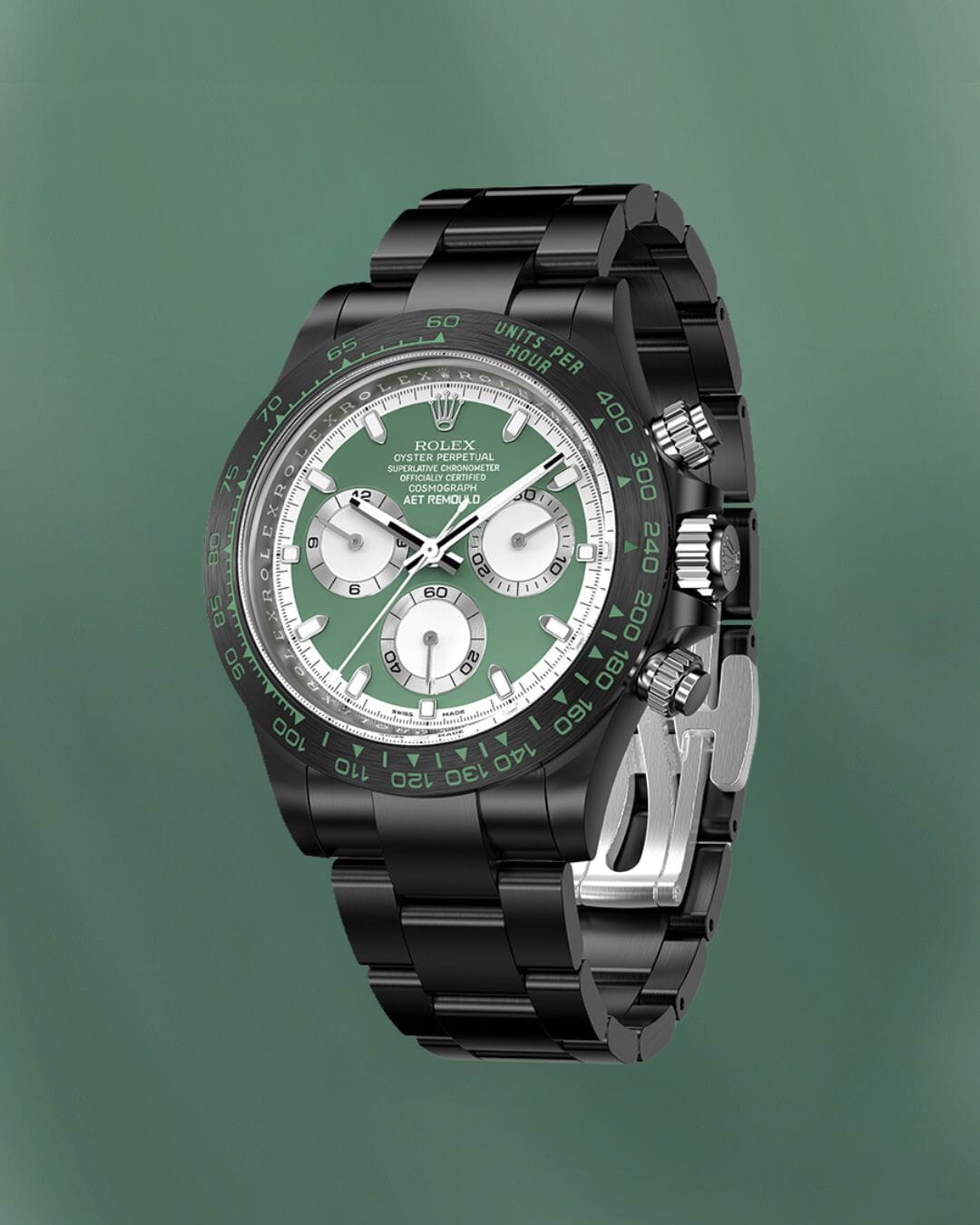 AET Remould Rolex Daytona "KASHMIR GREEN BLACK CERAMIC" 勞力士 地通拿 全陶瓷手錶 | WORLDTIMER