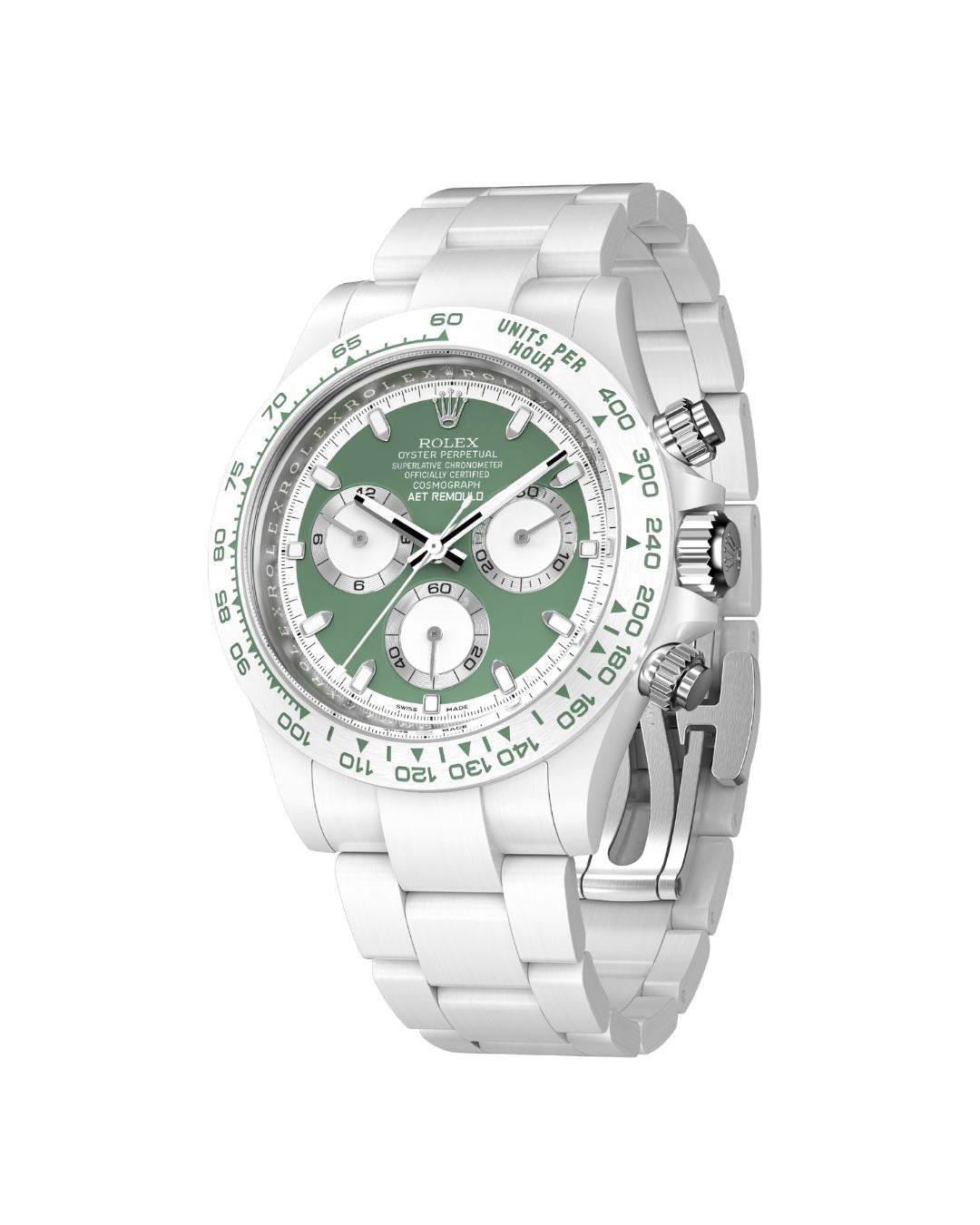 Rolex Daytona AET Remould KASHMIR GREEN WHITE CERAMIC 劳力士白陶瓷 迪通拿 | WORLDTIMER