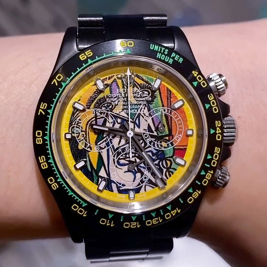 The Colorful World of Picasso Inspired AET REMOULD Rolex Daytona THE WEEPING WOMAN 陶瓷迪通拿 劳力士 | WORLDTIMER