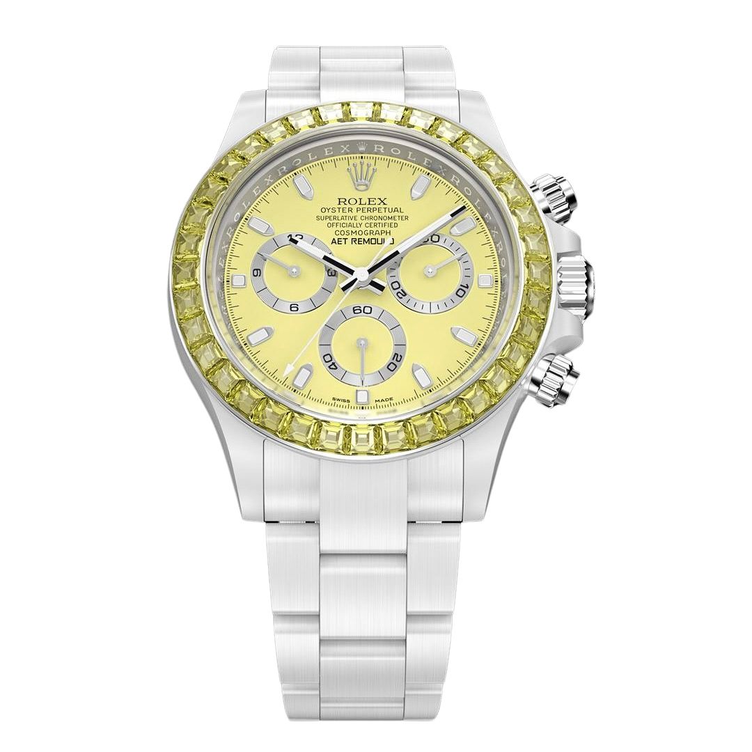Rolex Daytona AET Remould YELLOW GEMSTONE CERAMIC 劳力士 钻石表圈迪通拿 全陶瓷手表 | WORLDTIMER