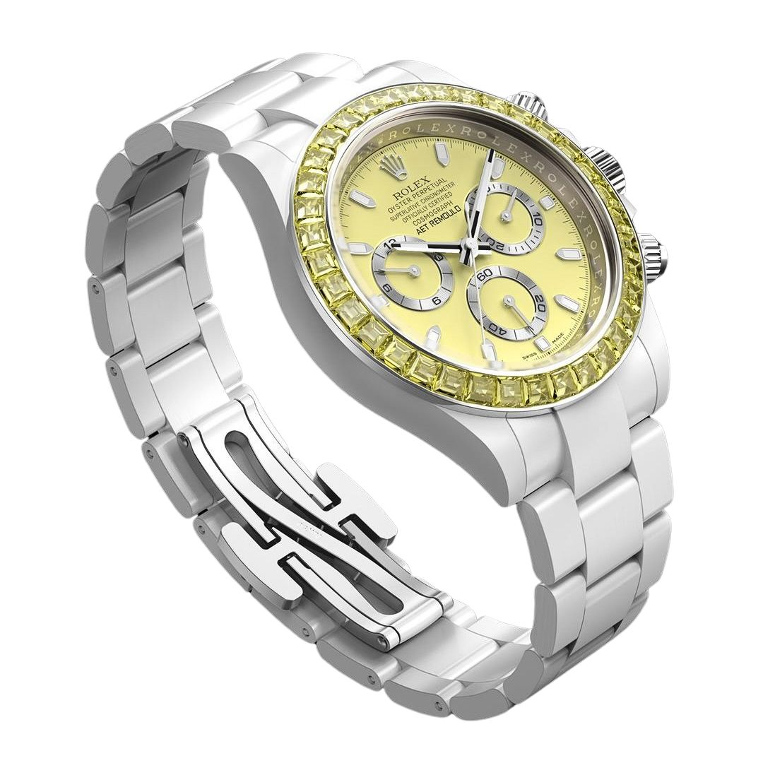 Rolex Daytona AET Remould YELLOW GEMSTONE CERAMIC 劳力士 钻石表圈迪通拿 全陶瓷手表 | WORLDTIMER