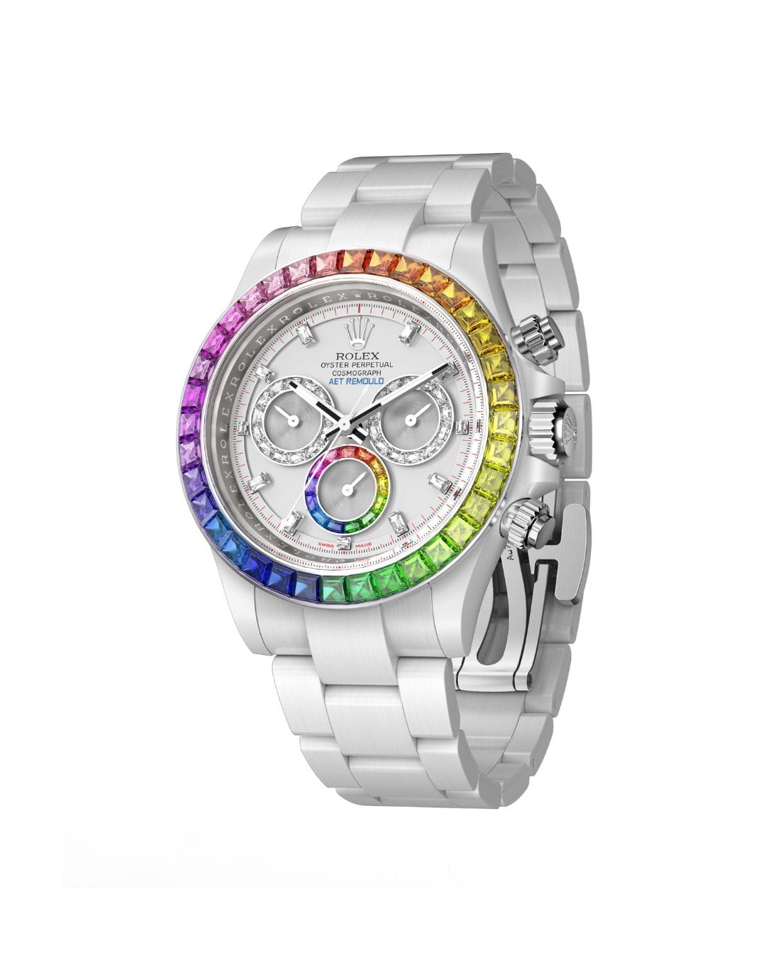 AET Remould Rolex Daytona POLARIS SWIRL (WHITE) 劳力士彩虹迪 迪通拿彩虹圈 | WORLDTIMER