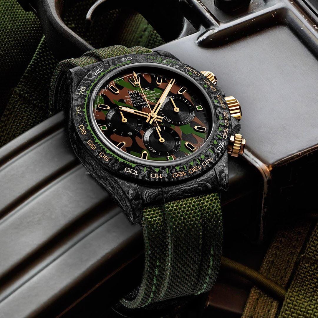 Rolex DiW Daytona MILITARY GREEN UNIQUE 独一无二 劳力士DiW 碳纤维迪通拿 | WORLDTIMER