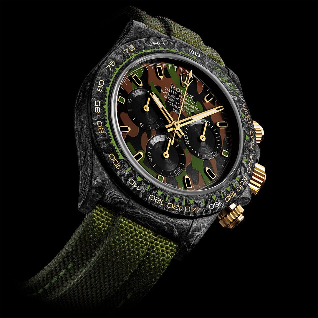 DiW Rolex Daytona MILITARY GREEN UNIQUE 独一无二 劳力士DiW 碳纤维迪通拿 | WORLDTIMER