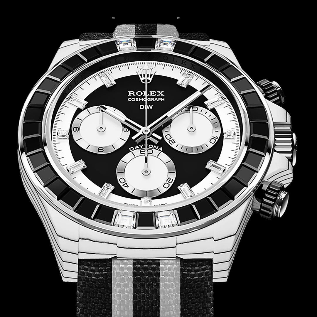 CarboQuartz DiW Rolex Daytona RAINBOW SPORT BLACK DiW 劳力士钻石圈迪通拿 | WORLDTIMER