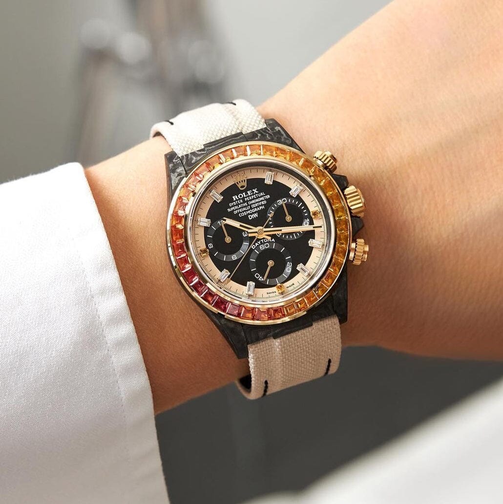 NTPT Carbon DiW Rolex Daytona RAINBOW SUNRAY DiW 劳力士彩虹迪 碳纤维手表 | WORLDTIMER