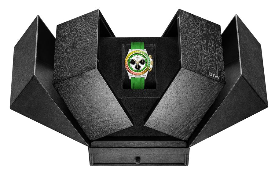 CarboQuartz DiW Rolex Daytona RAINBOW WILD GREEN 劳力士彩虹圈 DiW迪通拿 | WORLDTIMER