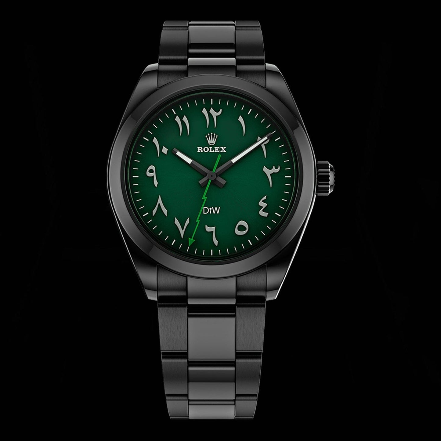 Rolex DiW Milgauss 116400GV "DLC BLACK & DIAL GREEN" DiW 劳力士Milgauss | WORLDTIMER