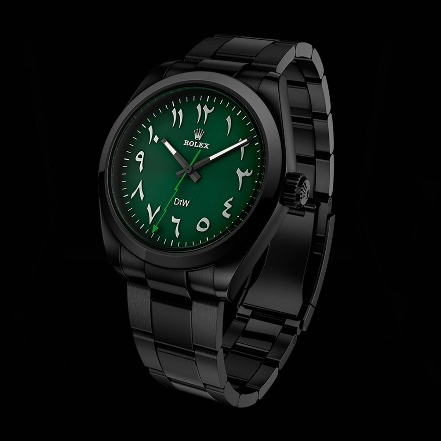 Rolex DiW Milgauss 116400GV "DLC BLACK & DIAL GREEN" DiW 劳力士Milgauss | WORLDTIMER