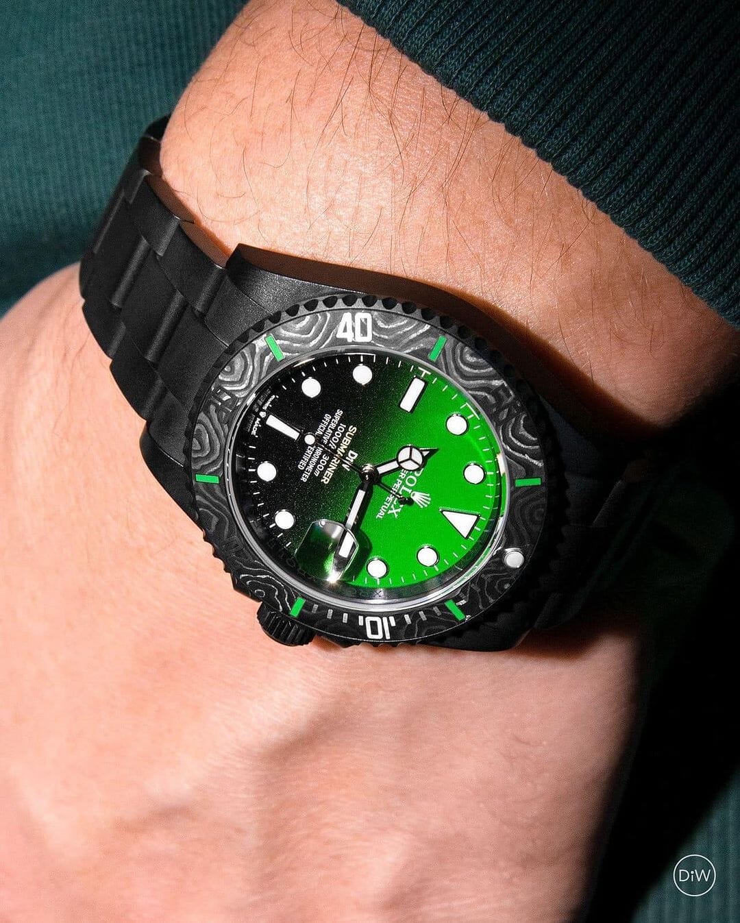 Rolex DiW Submariner PARAKEET 劳力士DiW 绿水鬼 | WORLDTIMER