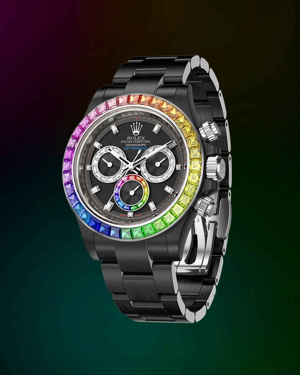 AET Remould Rolex Daytona POLARIS SWIRL (BLACK) 勞力士 彩虹圈地通拿 | WORLDTIMER