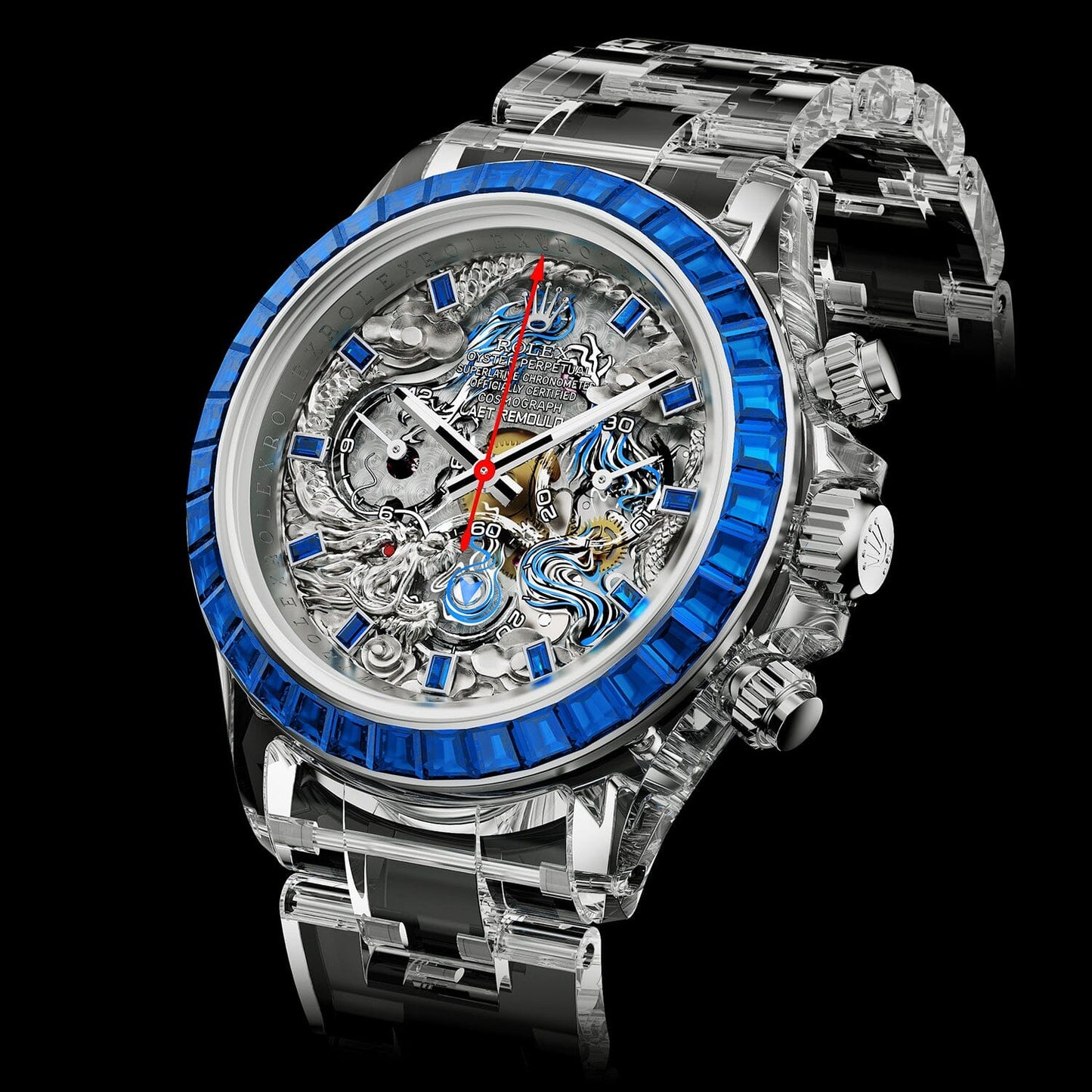 Sapphire Everything: The AET REMOULD Rolex Daytona SAPPHIRE LOONG 深入探讨AET REMOULD的巅峰之作：蓝宝石水晶 全透明劳力士迪通拿 | WORLDTIMER