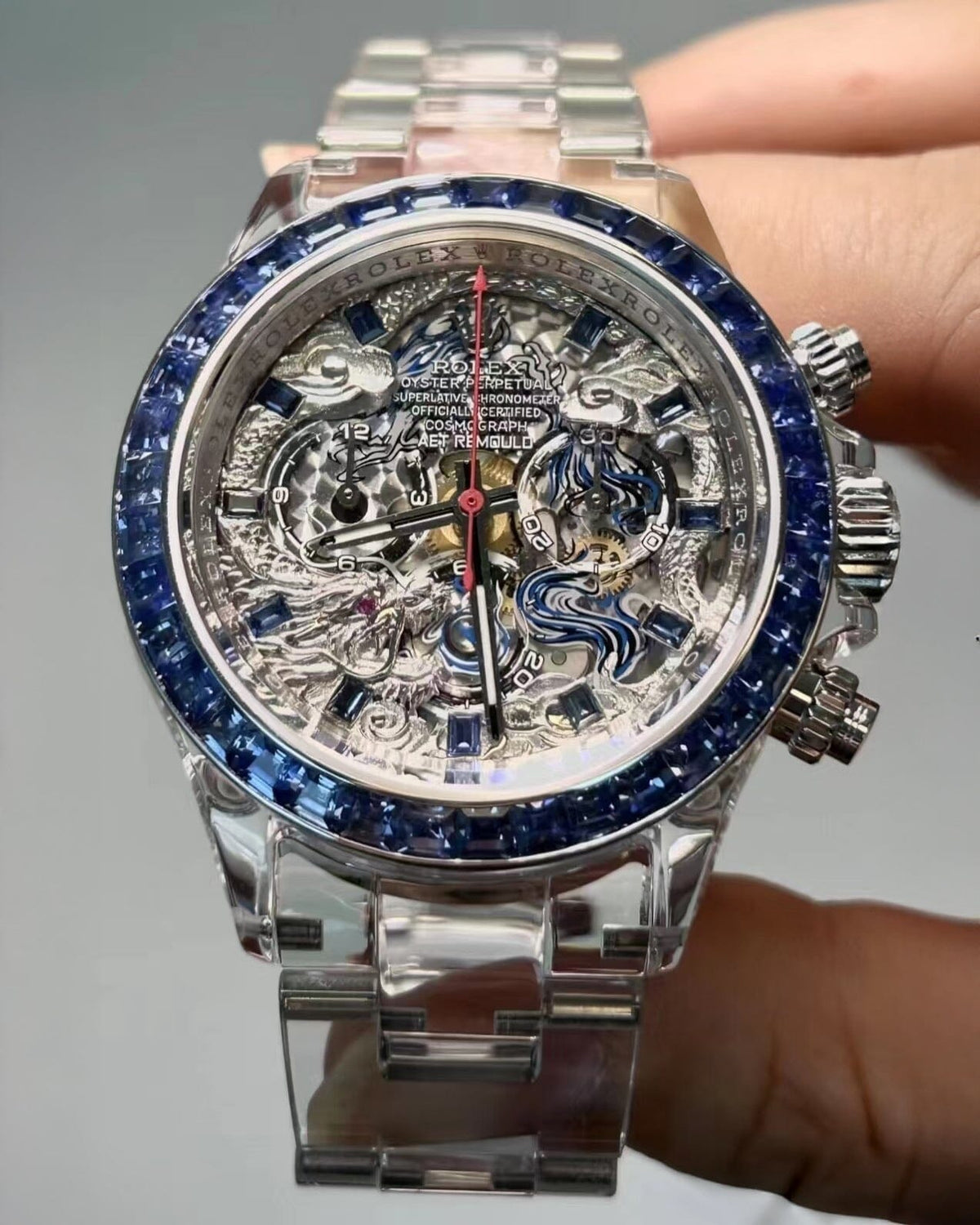 Rolex Daytona: The Ultimate Full Sapphire Upgrade 深入探讨AET REMOULD的巅峰之作：蓝宝石水晶 全透明劳力士迪通拿 | WORLDTIMER