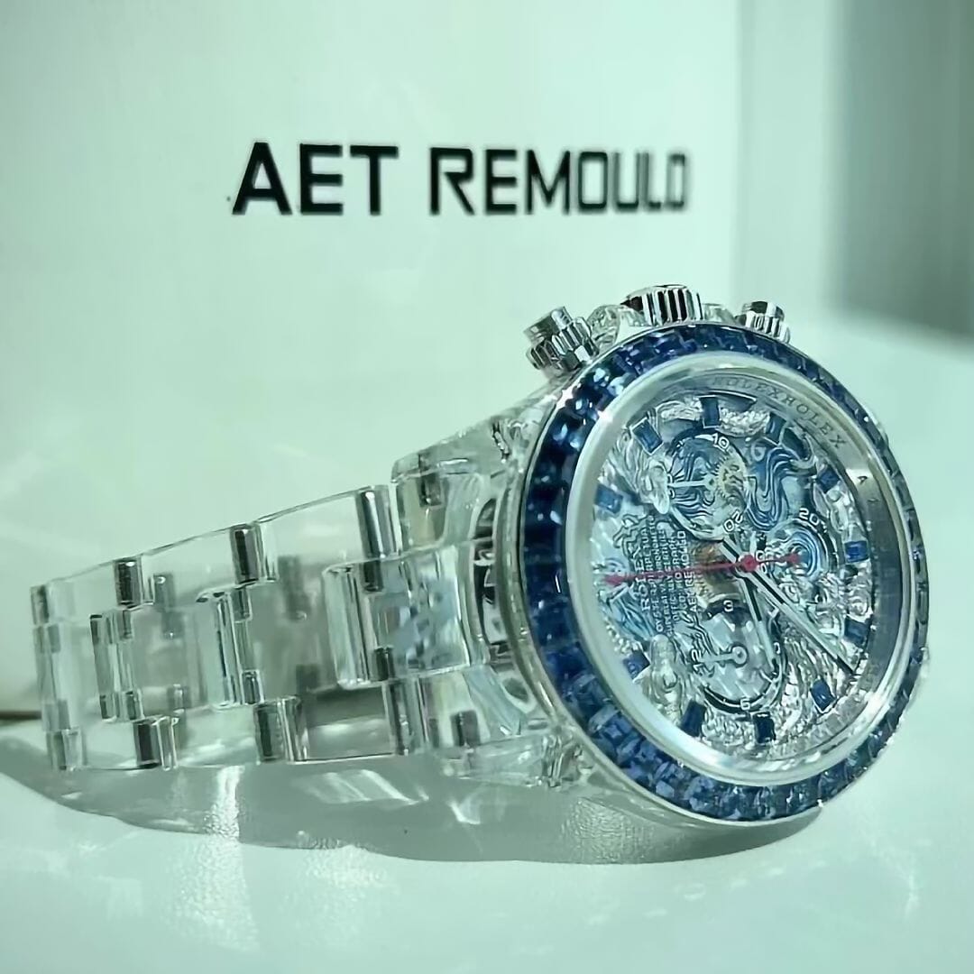 Sapphire Everything: The AET REMOULD Rolex Daytona SAPPHIRE LOONG 深入探讨AET REMOULD的巅峰之作：蓝宝石水晶 全透明劳力士迪通拿 | WORLDTIMER