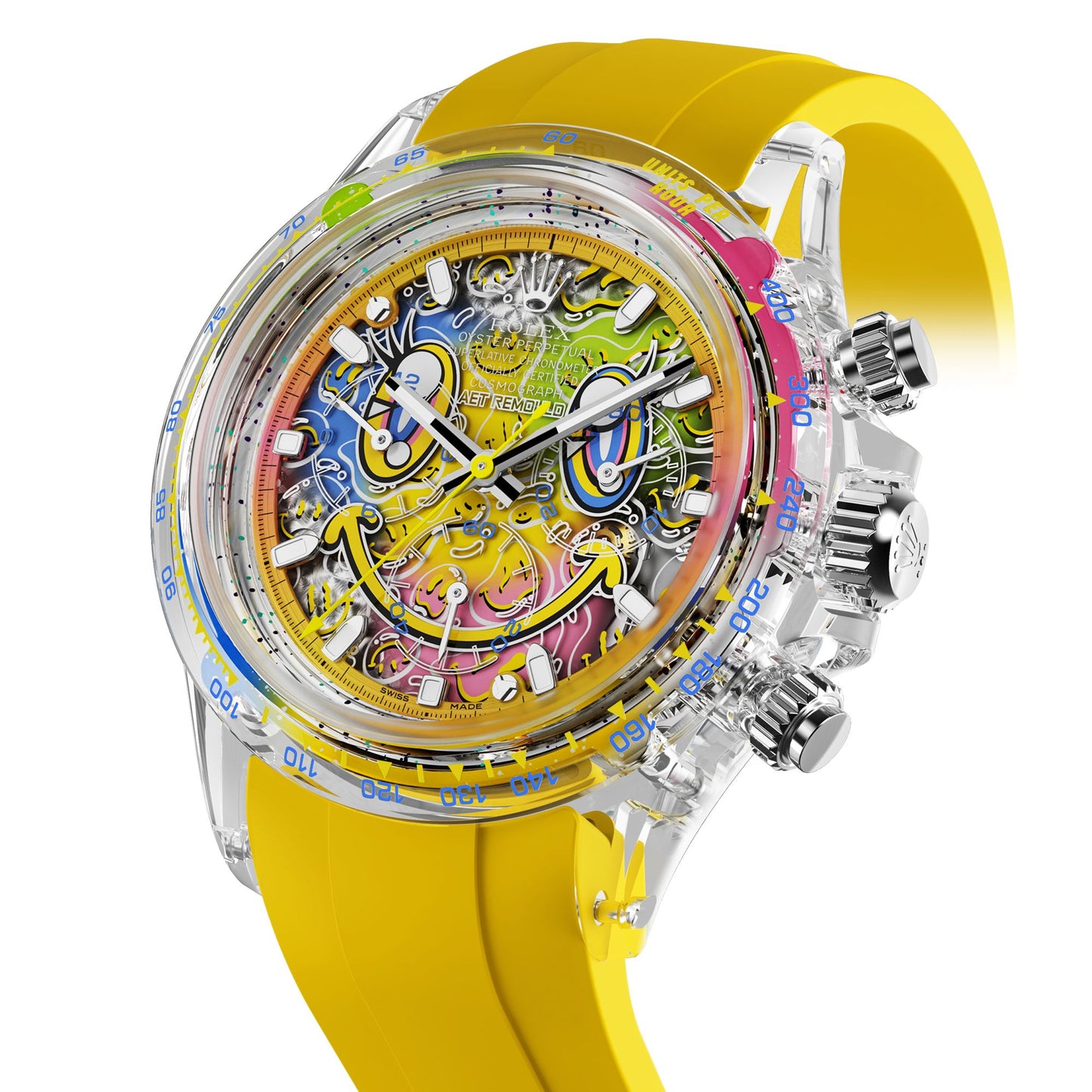 Rolex Daytona AET Remould SMILE Sapphire Watch 劳力士迪通拿 蓝宝石水晶透明手表 | WORLDTIMER