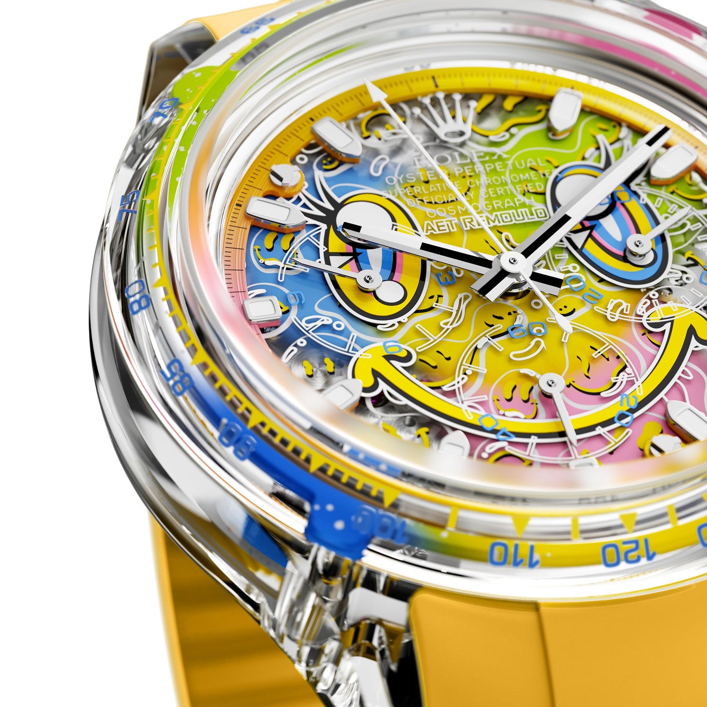 AET REMOULD Rolex Daytona SMILE Sapphire Watch 劳力士迪通拿 蓝宝石水晶透明手表 | WORLDTIMER