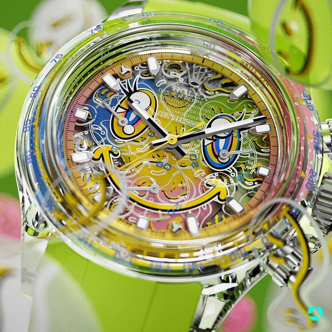 AET REMOULD Rolex Daytona SMILE Sapphire Watch 劳力士迪通拿 蓝宝石水晶透明手表 | WORLDTIMER
