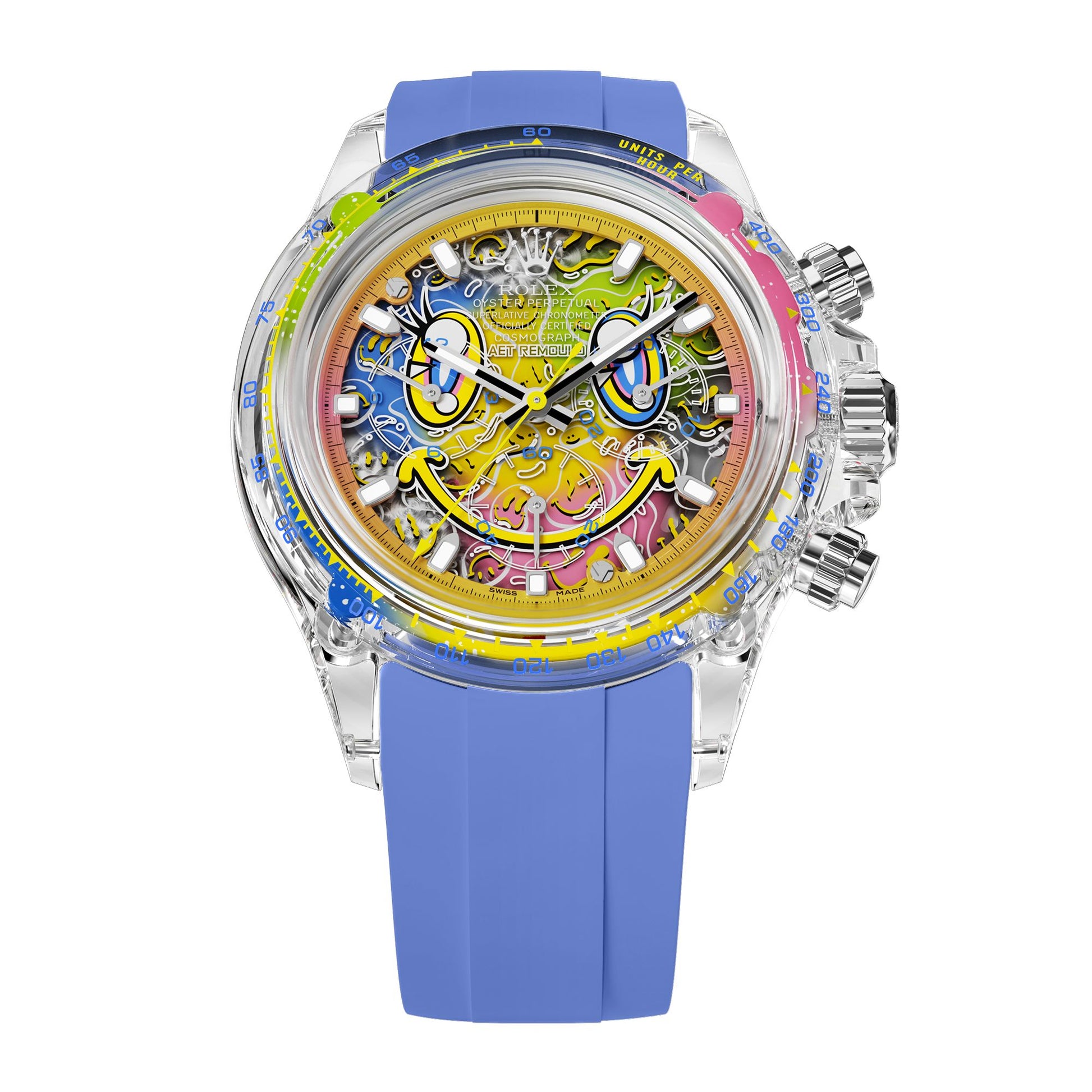 AET REMOULD Rolex Daytona SMILE Sapphire Watch 劳力士迪通拿 蓝宝石水晶透明手表 | WORLDTIMER