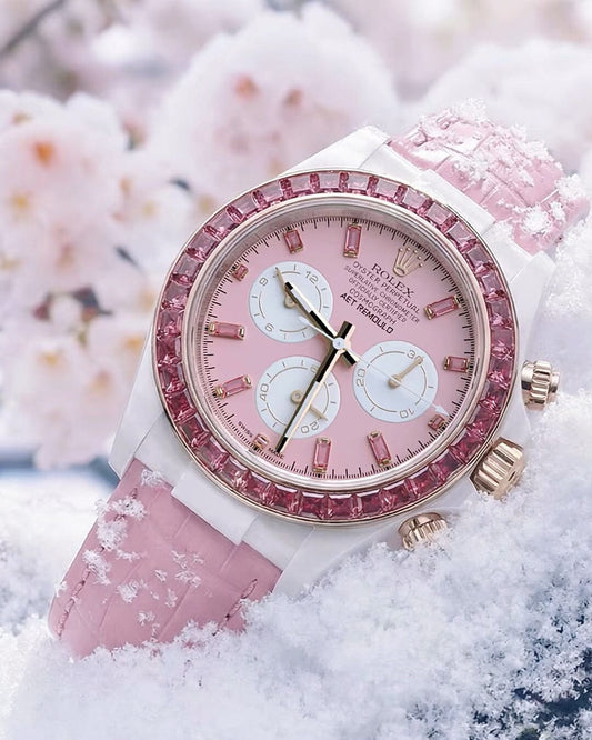 AET REMOULD Diamond Rolex Daytona "SHUN SAKURA" 劳力士迪通拿 钻石女表 | WORLDTIMER