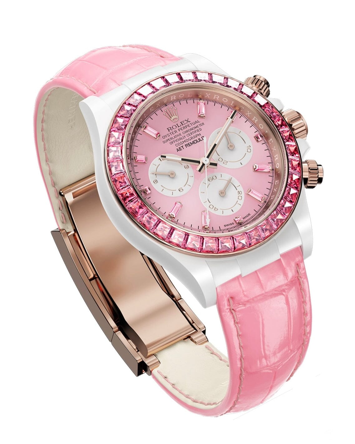 AET REMOULD Diamond Rolex Daytona "SHUN SAKURA" 劳力士迪通拿 钻石女表 | WORLDTIMER