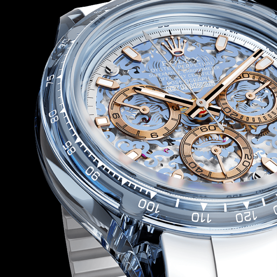 Colorful Rolex Daytona LOONG: The Art of AET REMOULD 劳力士迪通拿 蓝宝石的色彩重塑 | WORLDTIMER