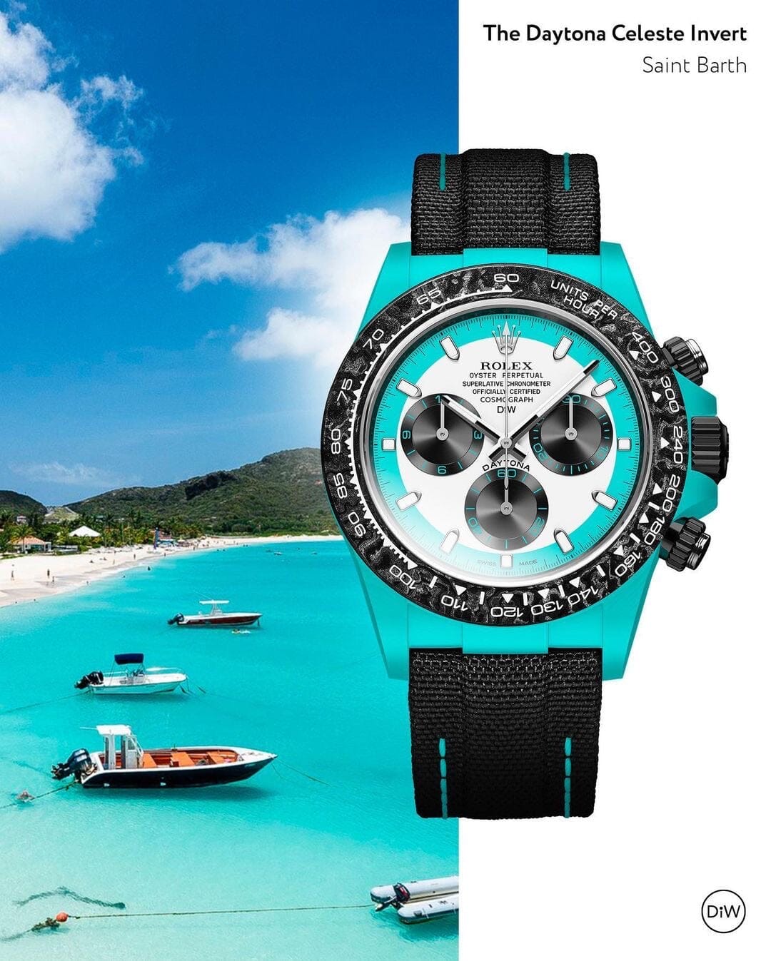 Tiffany Blue Rolex Daytona DiW CELESTE INVERT 劳力士DiW 蒂芙尼蓝迪通拿 | WORLDTIMER