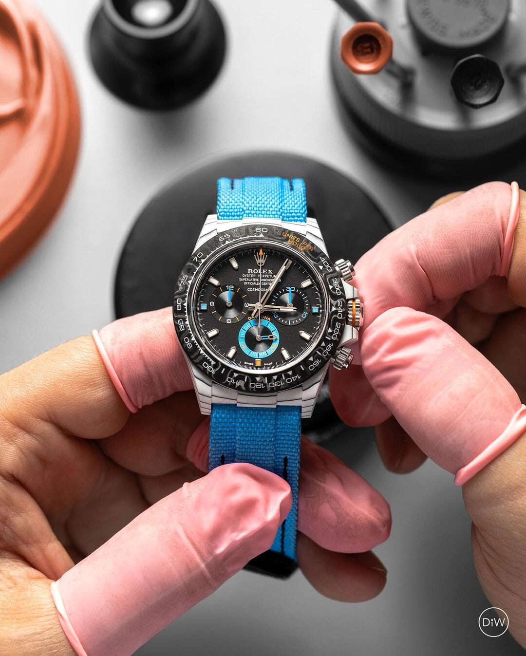 UNIQUE CarboQuartz Rolex DiW Daytona "RACING BLUE" 独一无二 劳力士DiW 石英纤维迪通拿 | WORLDTIMER